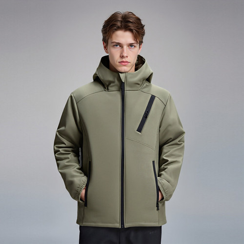 全压胶防风防水 加绒加厚 户外冬季男女士情侣软壳冲锋衣G1017