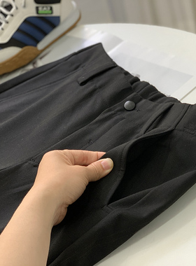 法系轻奢 线下1500+ 双层复织700g垂坠弹力竖纹秋冬男休闲裤H1051