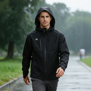 男士 300 户外软壳冲锋衣D2822 春季 腋下拉链 美刀 全压胶防风防水