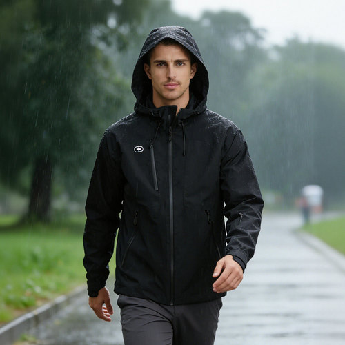 300+美刀 全压胶防风防水 腋下拉链 春季男士户外软壳冲锋衣D2822