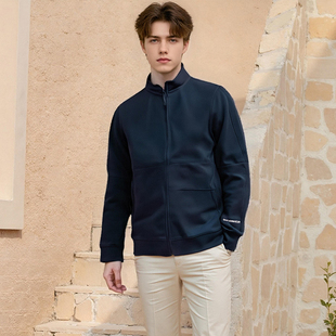 宽松立领休闲夹克外套D2708 春夏男士 意系轻奢 定织轻薄弹力面料