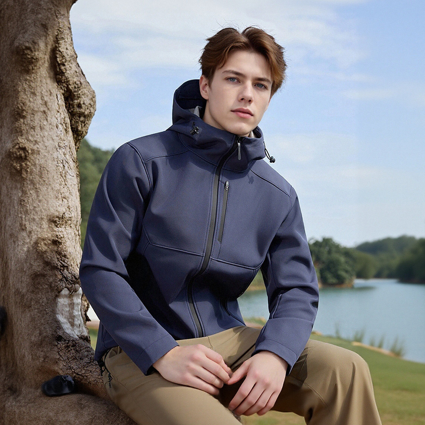 迪家同款 内里面膜绒 三防科技连帽男女士加绒软壳冲锋衣冬D2778,男装,夹克,淘宝优惠券,粉丝福利购,淘宝优惠卷