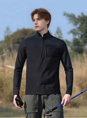 飞禽同款 春季全天候立领户外男士长袖卫衣速干运动上衣A2832