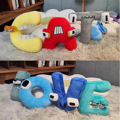 跨境热销字母传奇Alphabet Lore字母传说毛绒公仔字母怪儿童生日