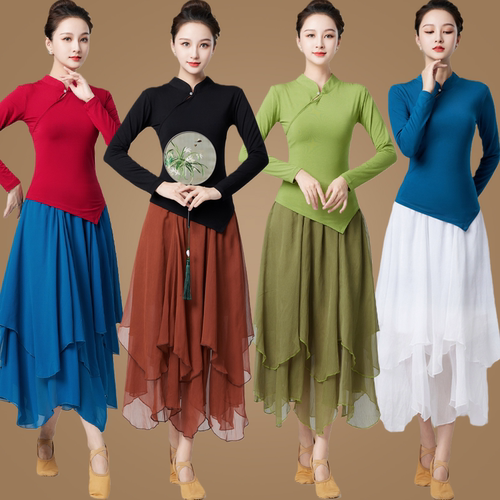 广场舞古典舞蹈服优雅飘逸练功服