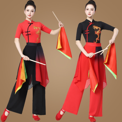冰若舞秧歌服龙纹中国风喜庆有型