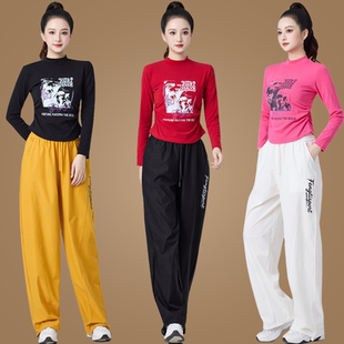 新款 套装 跳舞衣工装 曳步舞广场舞服装 运动舞蹈演出服女春秋 裤 时尚
