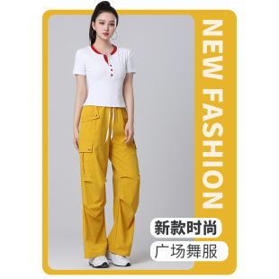 裤 排扣短袖 速干工装 运动服美式 健身操服装