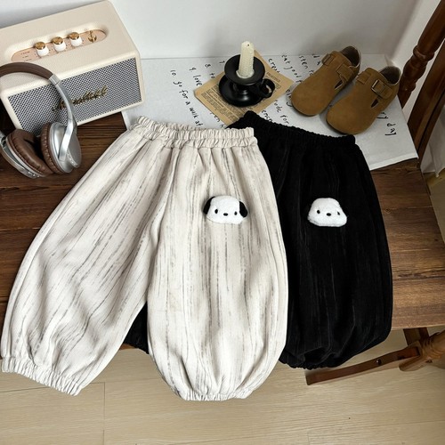 儿童秋季休闲裤立体公仔男女童束