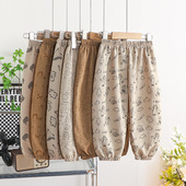 新款 童裤 儿童韩版 男女童宝宝休闲九分透气运动裤 防蚊裤 2026夏季