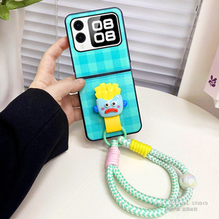 小丑鱼汉顿指环适用华为新款nova flip手机壳防摔novaflip皮质折叠屏保护套链条挂绳高级感卡通外壳手提女款