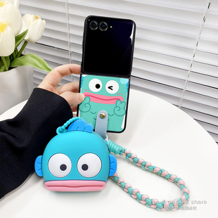 搞怪ins可爱三丽鸥小丑鱼汉顿耳机包适用摩托罗拉moto razr50ulta手机壳折叠屏Razr50Ultra保护套razr50挂绳