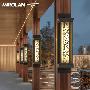 户外柱子壁灯别墅大门壁灯t庭院灯门楼壁灯外墙壁灯仿云石长条壁