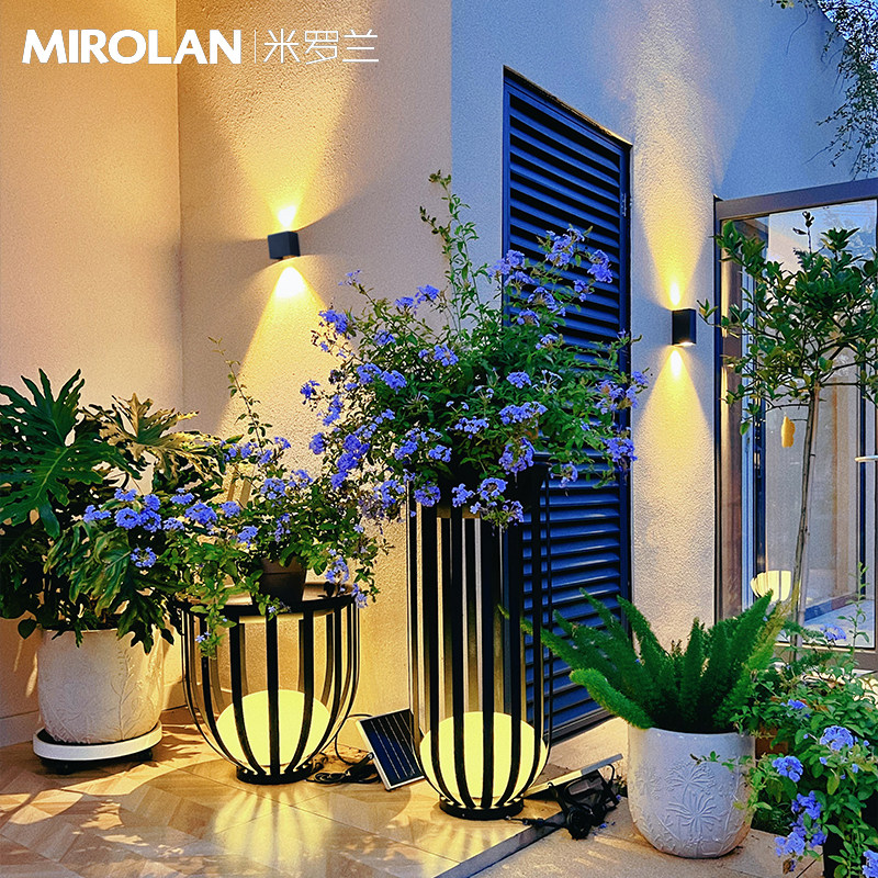 花园布置庭院网红小院装饰太阳能草坪灯户外防水系列别墅装修设计