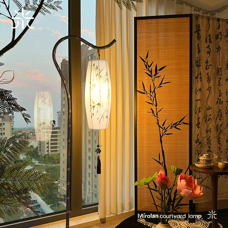 宋代美学灯新中式落地灯客厅沙发角落立式民宿茶室复古禅意卧室灯