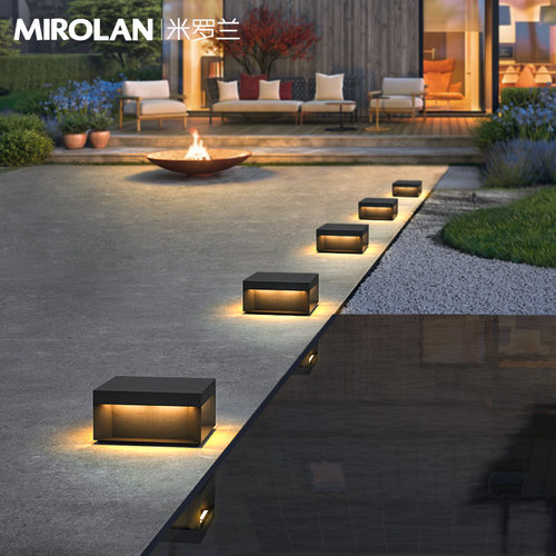 太阳能柱头灯户外防水庭院灯草坪灯别墅大L门柱子灯围墙柱灯接电