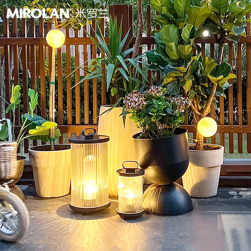 庭院造景布置太阳能花园灯网红小院装饰露台灯一楼小院装饰休闲区