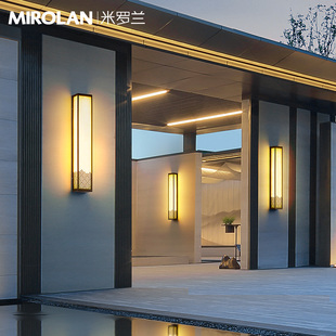 中式庭院壁灯别墅大门口壁灯户外云石壁灯外墙灯装饰门楼柱子壁灯