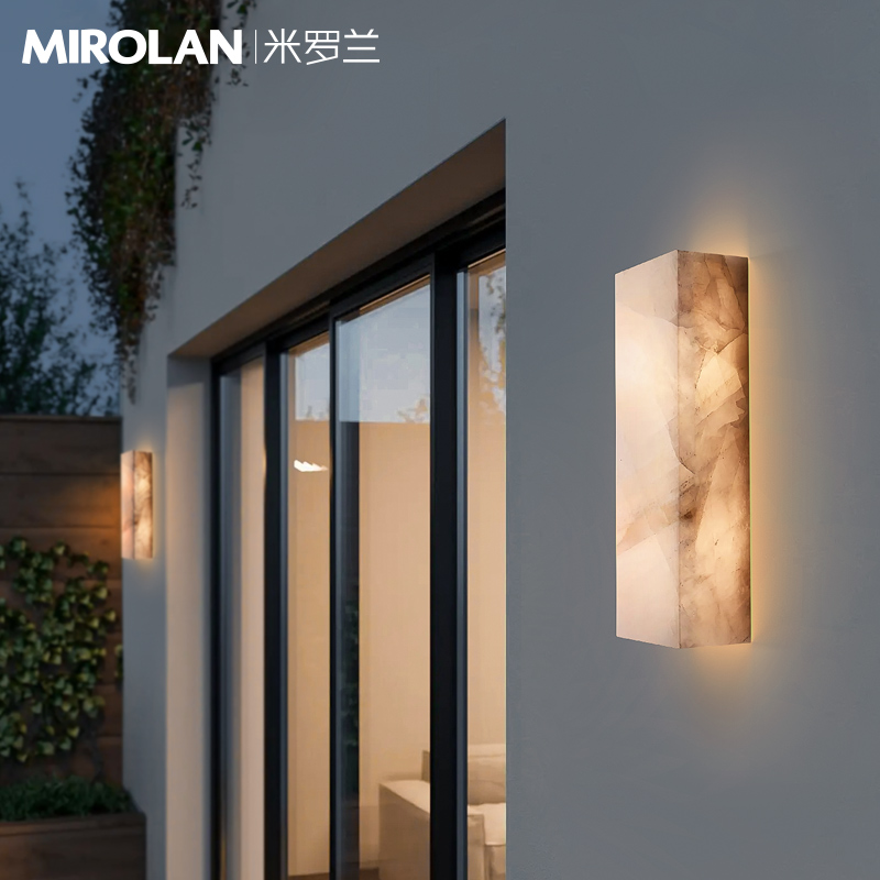 户外防水壁灯新中式庭院灯院子仿云石壁灯别墅大门壁灯露台外墙灯