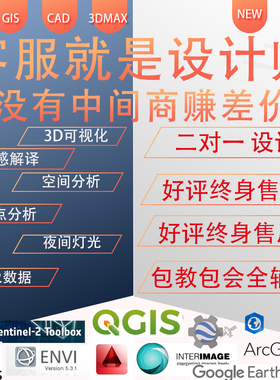 GIS可达性/Arcgis空间分析/QGIS开发定制/Envi遥感解译/影像处理