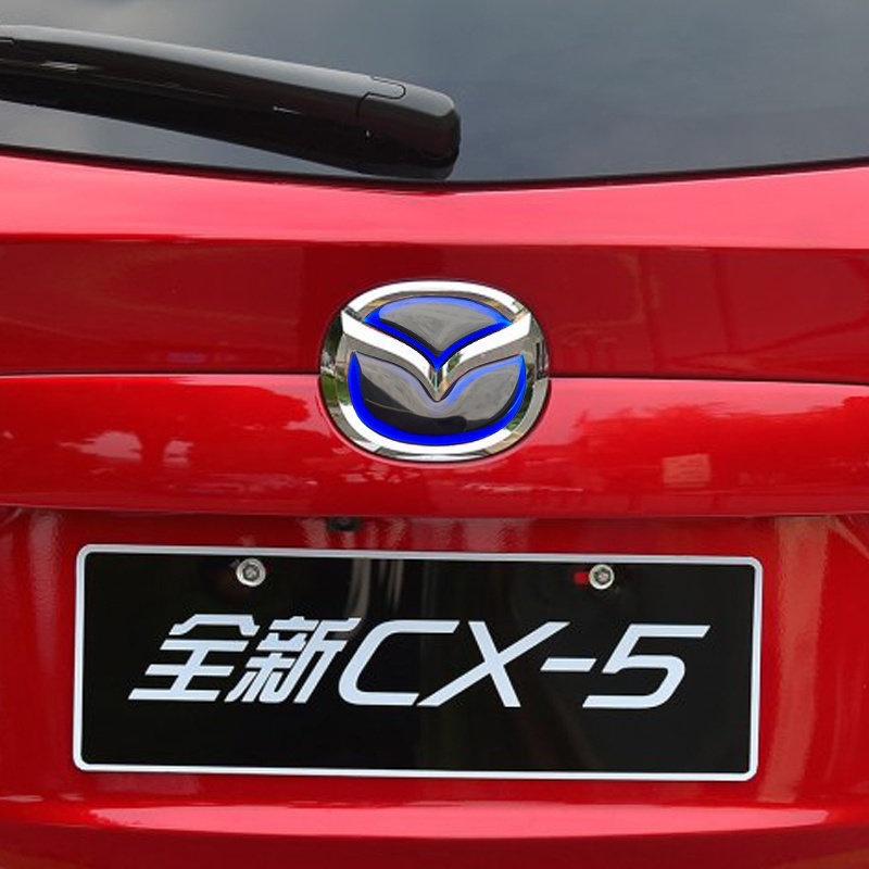双擎cx-5车标改装饰马自达水晶胶