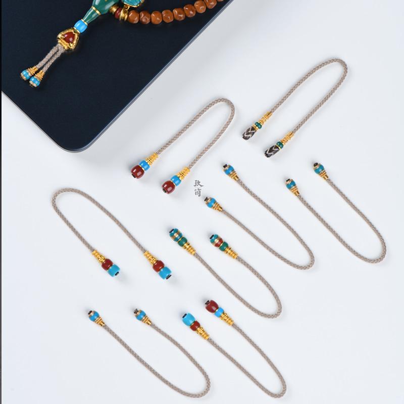 天然绿松石弟子珠配饰