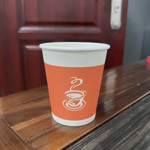特厚新款咖啡杯网红奶茶杯商用一次性纸杯带盖食品级打包热饮杯子
