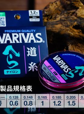 【中岛渔具】VARIVAS日本进口巴里巴斯粉色50m透明瓦里瓦斯子鱼线