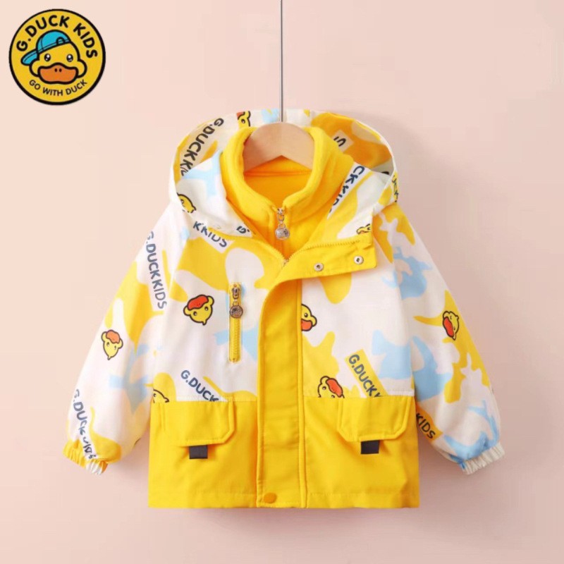 小黄鸭春秋冬薄款羽绒内胆冲锋衣