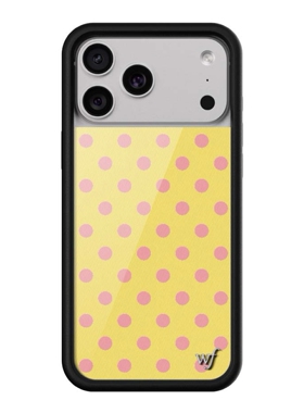 美国代购wildflower iPhone17ProMax 黄色波点WF时尚防摔手机壳