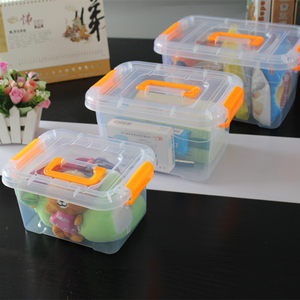 环保PP透明塑料手提箱 有盖收纳箱 杂物零件整理盒玩具储物箱药箱