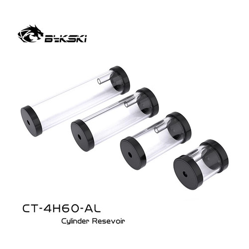 Bykski CT-4H60-AL 黑色 新款 3孔圆柱体水箱 80/ 130/180/240MM