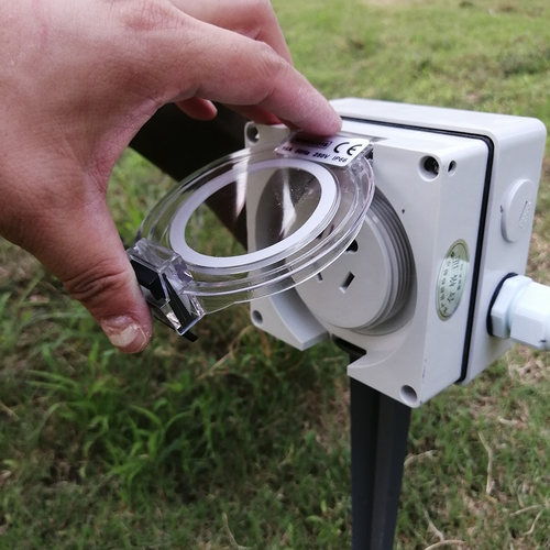 户外五孔明装防水插座RD66SO310防雨充电桩暗装防暴雨电源插座盒