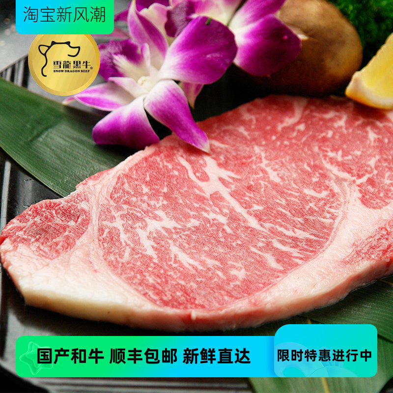 雪龙和牛眼肉3A500g雪花新鲜原切儿童非腌制牛排套餐团购生鲜食材