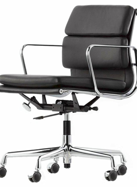 eames thin pad 217软垫韩制气棒铝合金电镀框架合金轮五星办公椅