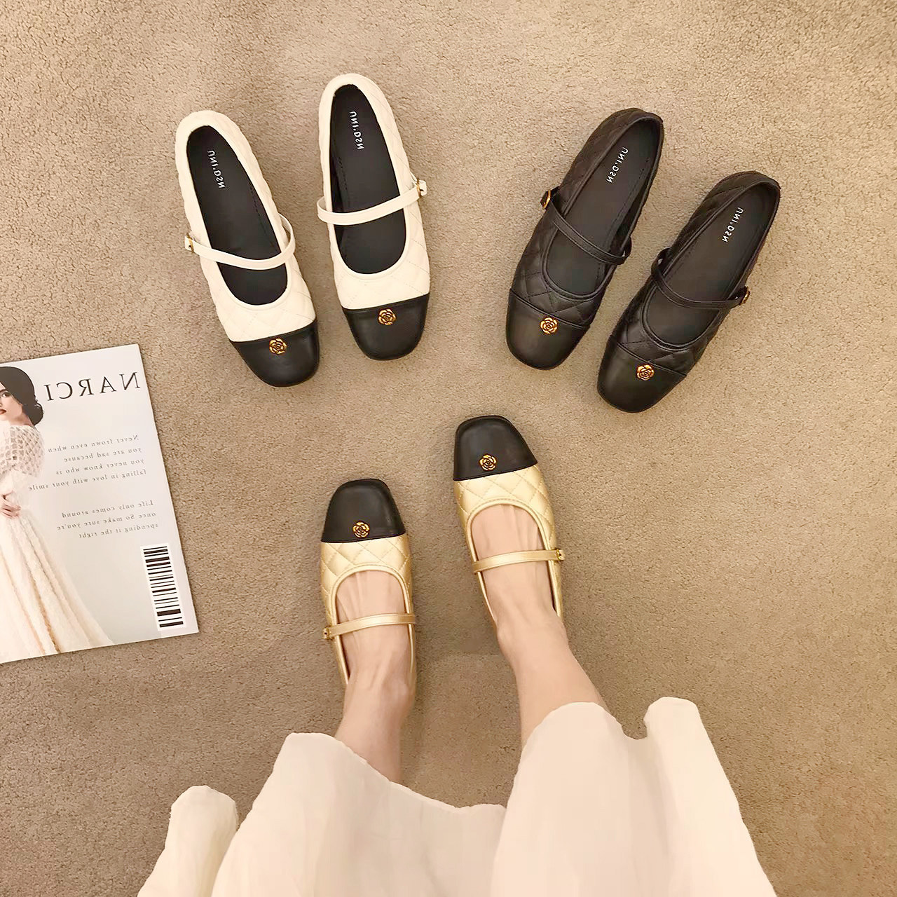 小香风内增高玛丽珍单鞋女2026年春款小众设计感拼色百搭奶奶鞋春,女鞋,玛丽珍鞋,淘宝优惠券,粉丝福利购,淘宝优惠卷