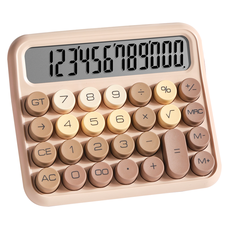 高颜值计算器多巴胺色系女神款多功能计算器柔性键盘办公室用大学生迷你可爱网红款个性创意高级财务会计商用
