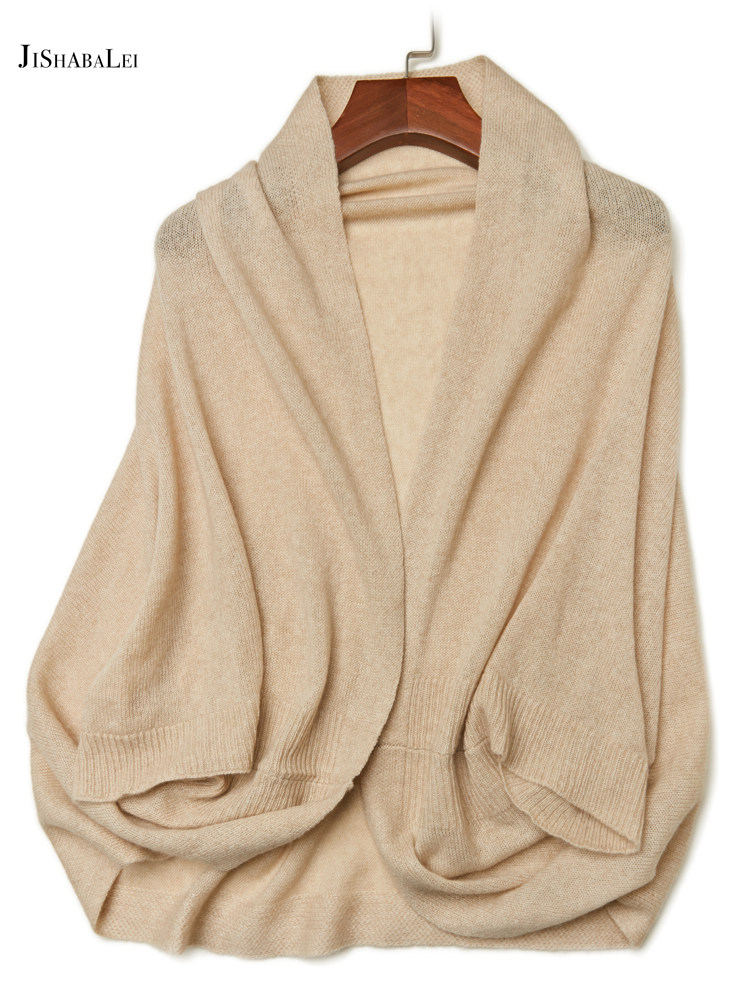 法客单 纯羊绒披肩女开衫针织秋冬季简约百搭外套空调衫两用优雅,服饰配件/皮带/帽子/围巾,围巾/丝巾/披肩,淘宝优惠券,粉丝福利购,淘宝优惠卷