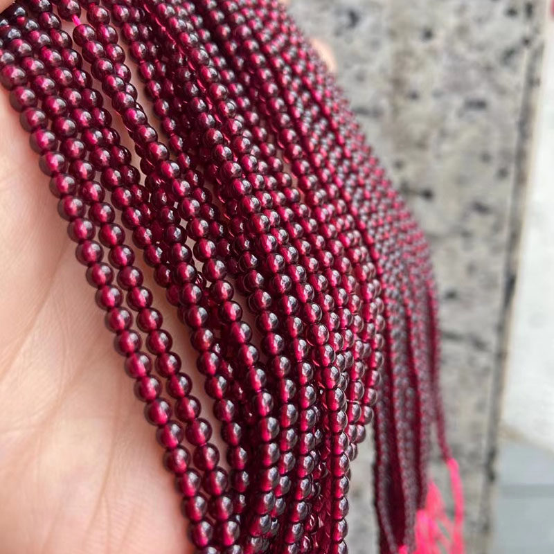 NATURAL GARNET AUTHENTIC MOZAMBIQUE PURE BODY BURGUNDY GARNET BRACELET SINGLE LOOP BRACELET NATURAL BEADS
