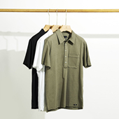 雅致五粒扣 天丝亚麻棉混纺 透气凉感合身短袖 25夏TF POLO衫 男