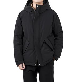 玛汀冬季东丽Dermizax防水 Dp95鹅绒 舒适纯色微弹连帽羽绒服男