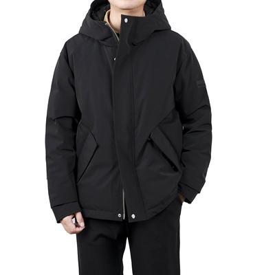 玛汀冬季东丽Dermizax防水 Dp95鹅绒 舒适纯色微弹连帽羽绒服男