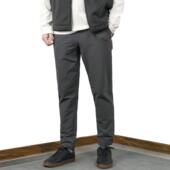 25春秋男式 防泼水合身松紧腰休闲裤 东丽70D四面弹 复合微绒内里