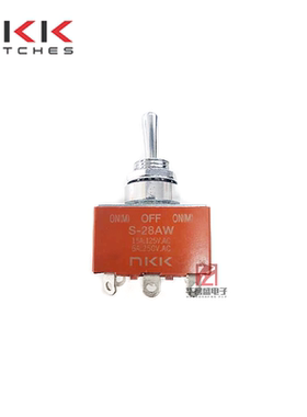 日本NKK日开 S-28AW S28AW 摇臂 钮子开关 6脚3档 双复位