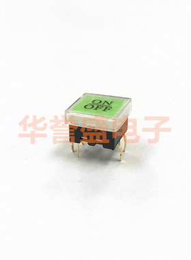 台湾HONYONE 带灯 轻触 按键开关 TS12 绿色  12*12*8MM 6脚