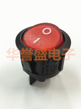 台湾RLEIL进口红色圆形22MM船型开关RL3-5X 4脚2档 翘板 电源开关