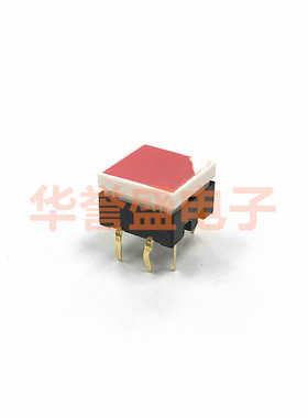 台湾HONYONE 带灯 轻触 按键开关 TS12-1R0-R 红色 12*12*8MM 6脚
