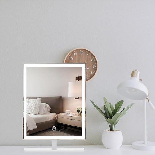 瑕疵品LED智能化妆镜发光台式珠宝眼镜店面旋转化妆带灯梳妆镜子