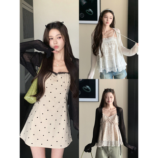 【换季! 5折起!数量有限】MG小象 坑条针织防晒开衫上衣女