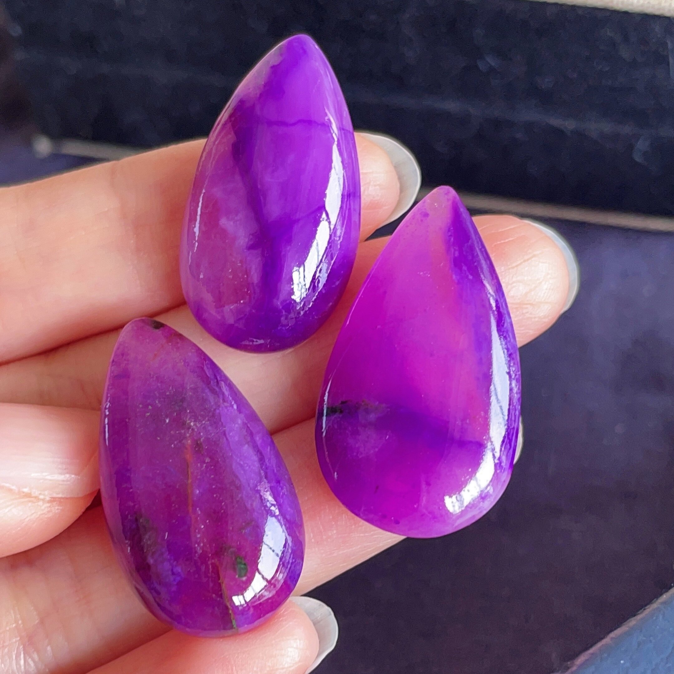 【玺玲珑】冰种桃红舒俱来 l 天然缅因红果酱红苏纪石玉化素面